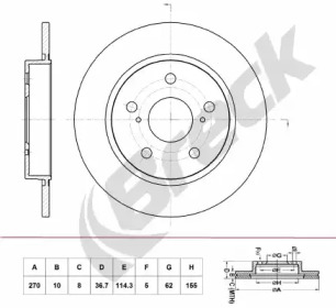 Тормозной диск BRECK BR 061 SA100